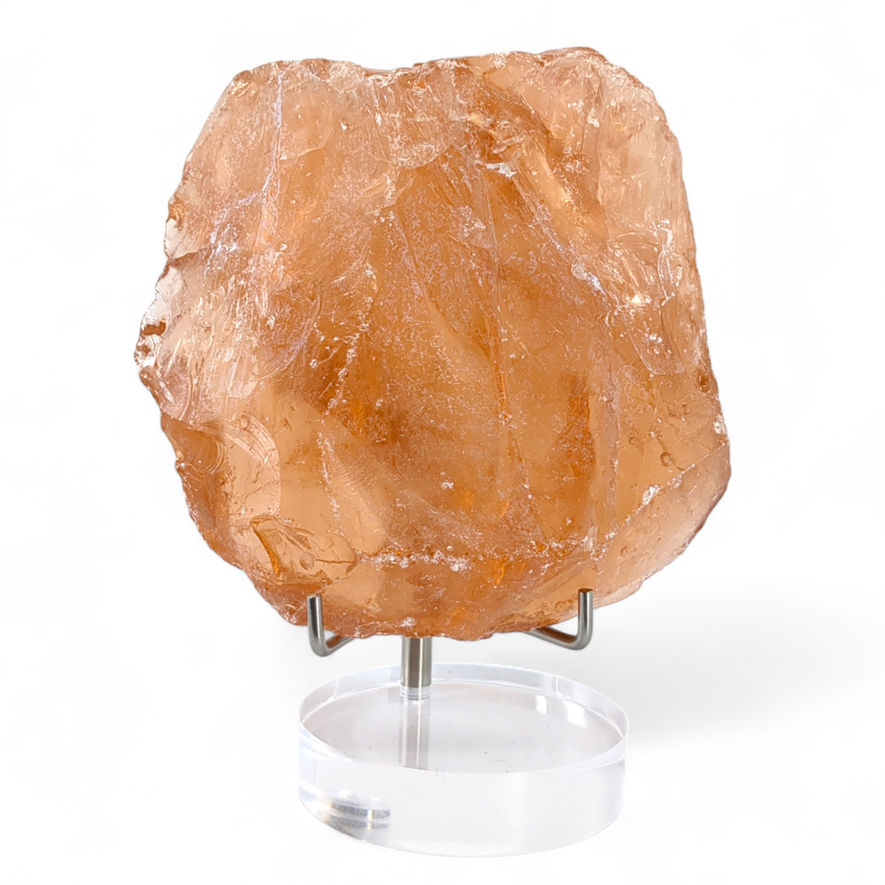 Peach Amber‎ Art Glass Cullet Translucent Slag Glass #4XL27